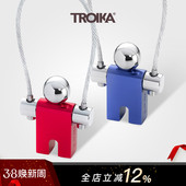 德国TROIKA拓意卡金属创意跳绳款 金属钥匙扣链环圈车房门男女情侣