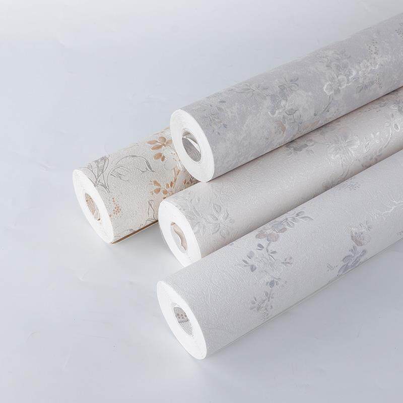 PVC壁纸非自粘田园风格碎花布纹壁纸店铺壁纸酒店工程壁纸