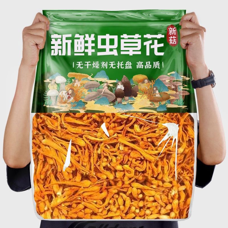 农科院虫草花干货官方旗舰店煲汤精选无硫蛹虫草北金非野生虫草干