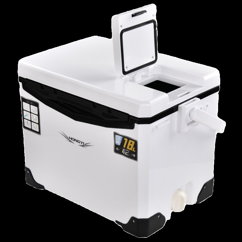 10-18-85L保温箱冷藏箱大容量海钓箱活虾箱箱盖两开增氧孔可携式