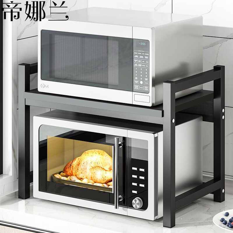 厨房微波炉置物架家用台面多功能双层烤箱锅具电饭煲储物收纳架子