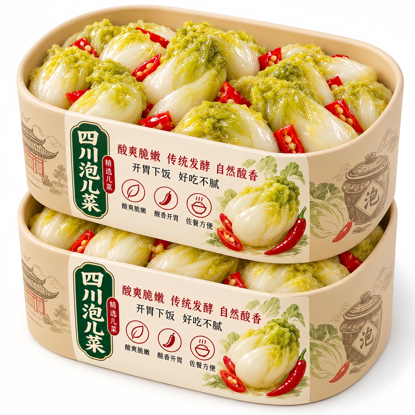 正宗四川特产农家儿菜传统泡菜酸咸微辣下饭菜清脆爽口官方旗舰店