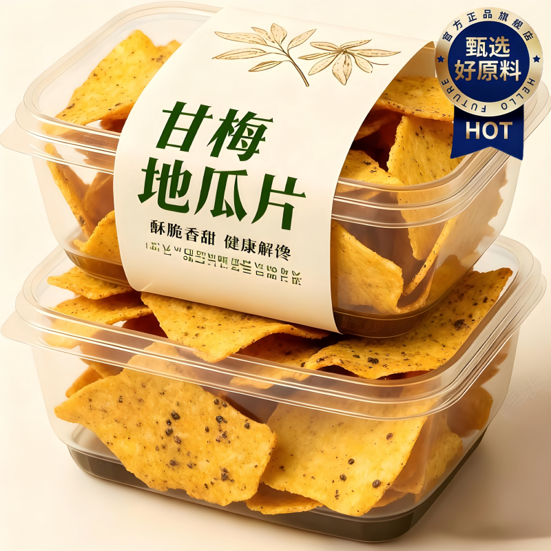 甘梅地瓜片官方旗舰店原切薄脆红薯片咸香酥脆儿童办公室休闲零食