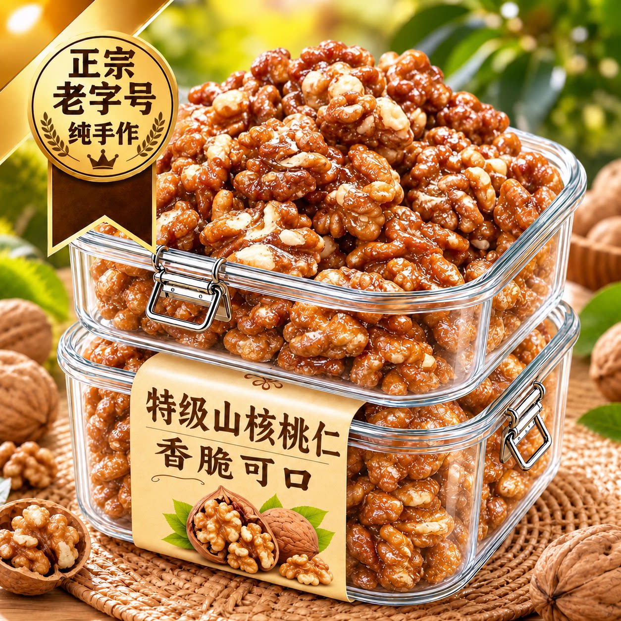 新疆椒盐核桃仁官方旗舰店新货特一级独立小包装咸味坚果烘焙零食
