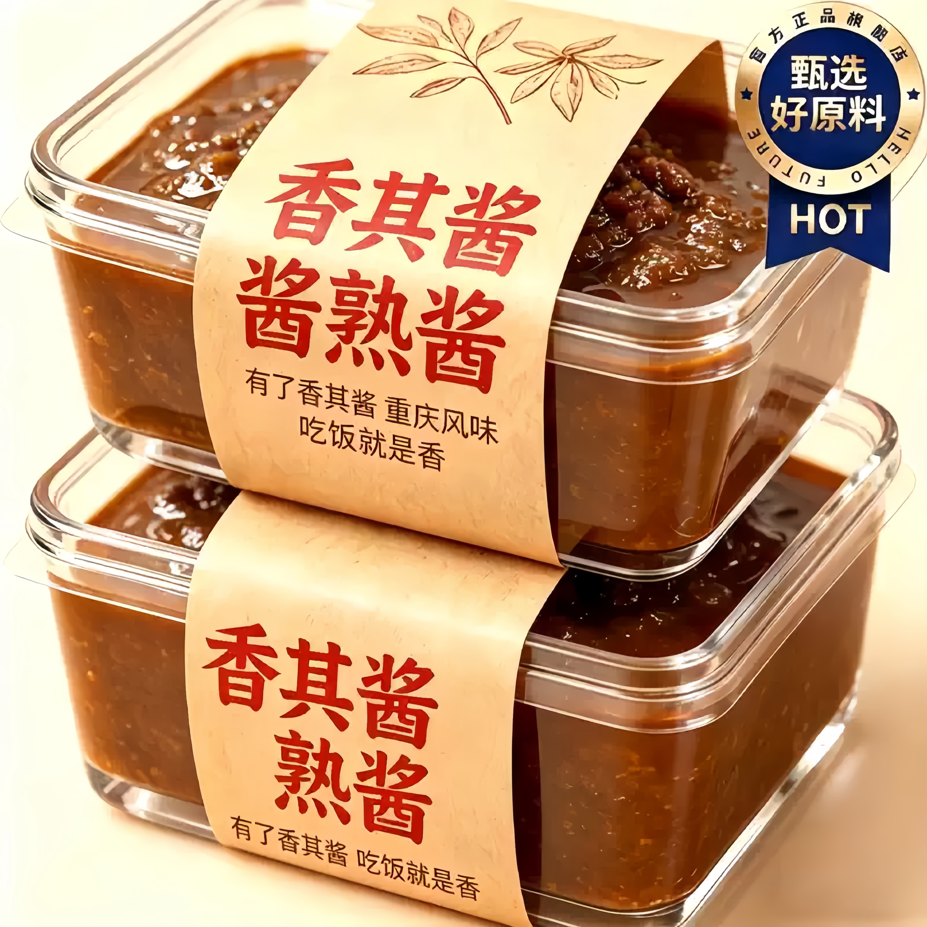东北香其酱熟酱黄豆酱0添加农家东北大酱蘸酱饭包特产官方旗舰店图片