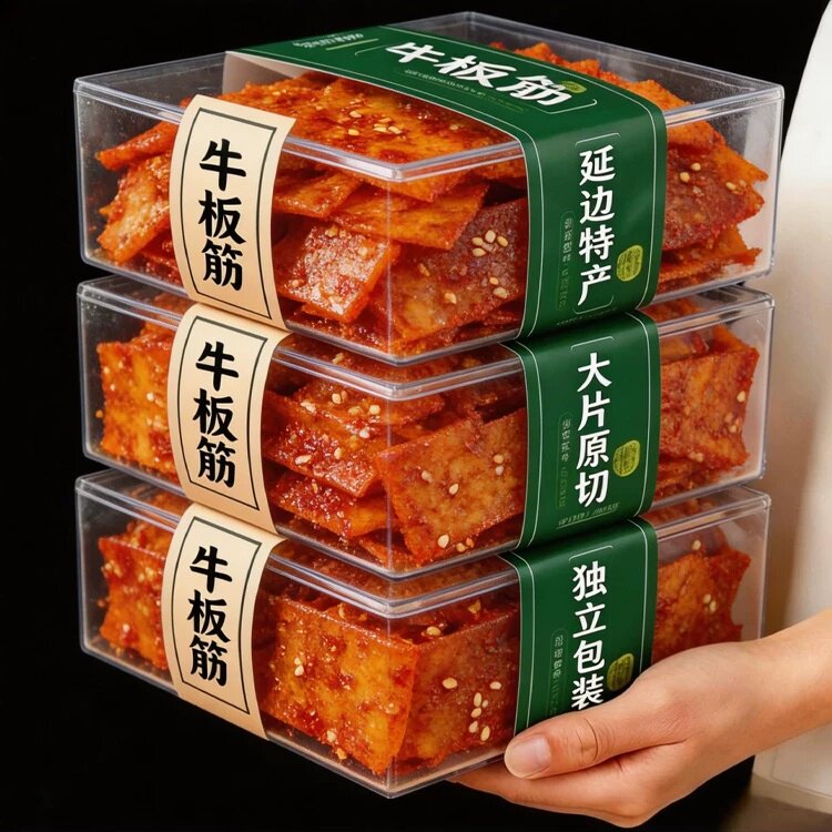 正宗牛板筋小包装塑胶跑道延边牛板筋官方旗舰店厚切东北内蒙古