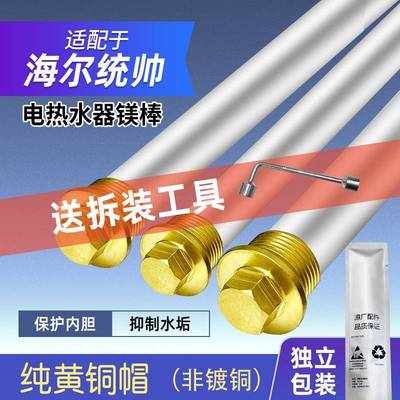 适配海尔统帅电热水器镁棒通用纯黄铜螺帽40506080升阳极除垢配件