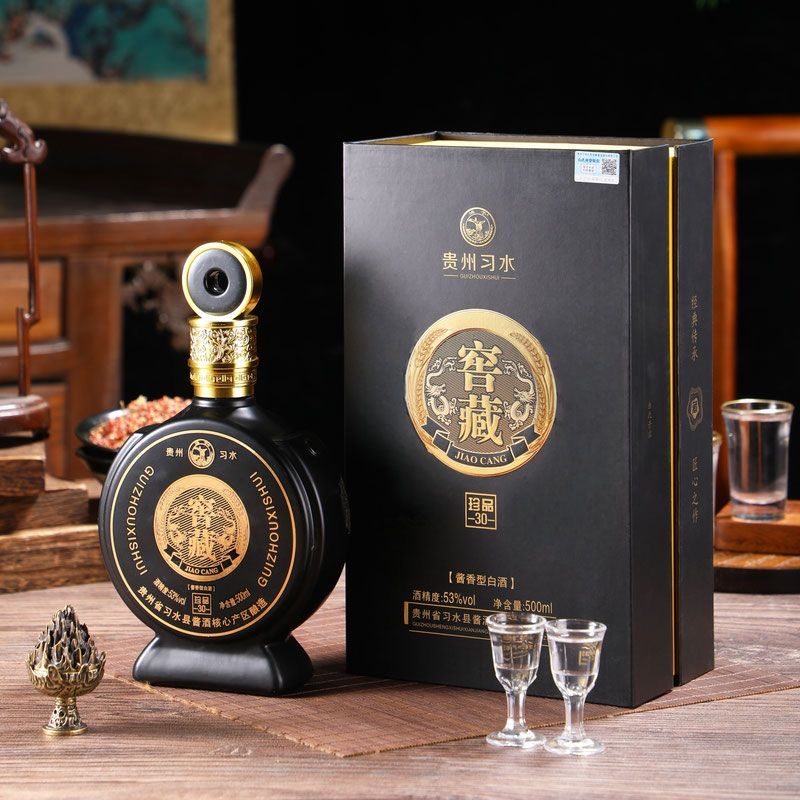 习水窖藏30酱香型白酒53度整箱礼盒装
