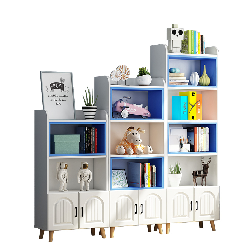 简易落地书架儿童小型卧室书柜学生家用经济型简约收纳客厅置物架