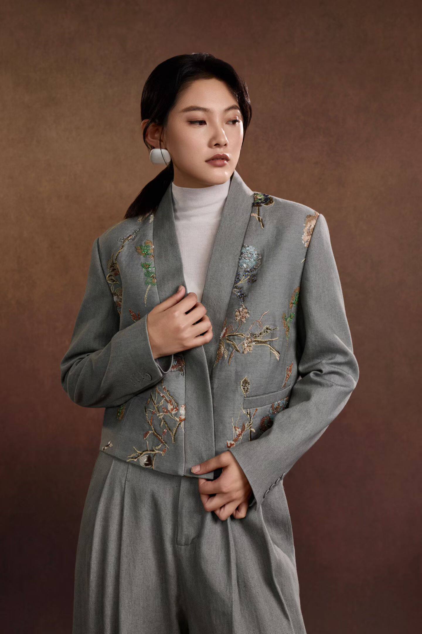 海燕家重工刺绣珠片纯棉系列套装