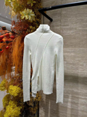 海燕家秋冬新款 显瘦收身柔软高领丝毛混纺白色打底衫 S662