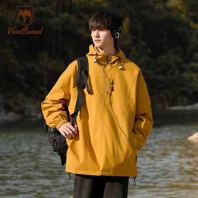 【西域骆驼】宽松百搭潮流冲锋夹克