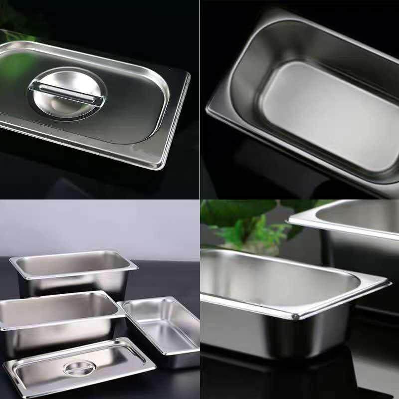 不锈钢份数盆在自助餐保温台盖长方形食物盆快餐车盛菜盆方盘盒子,家装主材,台上艺术碗盆,淘宝优惠券,粉丝福利购,淘宝优惠卷