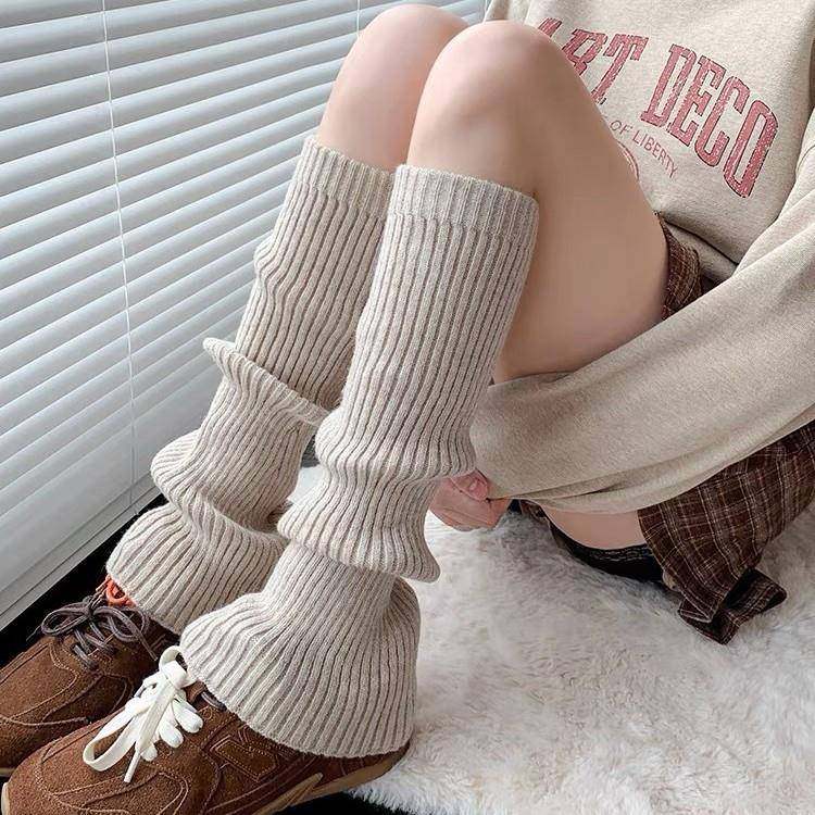 加厚保暖烟灰色小腿袜女秋冬深灰色腿套显瘦针织JK米白色堆堆袜套,女士内衣/男士内衣/家居服,短袜,淘宝优惠券,粉丝福利购,淘宝优惠卷