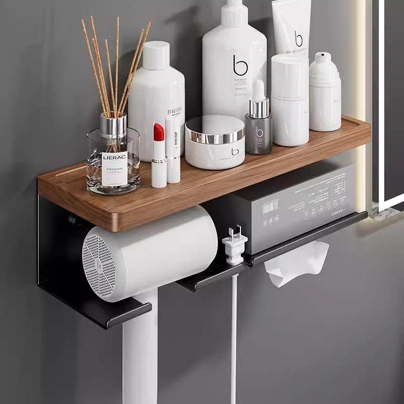 胡桃木吹风机架免打孔轻奢浴室壁挂支架电吹风架风筒收纳架置物架,家庭/个人清洁工具,吹风机置物架,淘宝优惠券,粉丝福利购,淘宝优惠卷