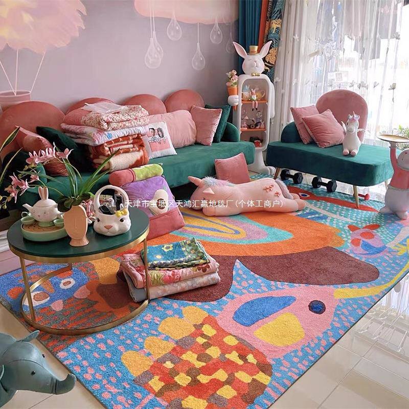 地毯客厅耐脏易打理现简约北欧耐磨地毯家用隔凉保暖仿羊绒地毯