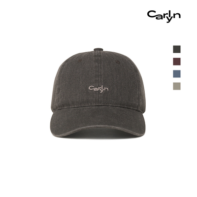 Carlyn  TYPO LOGO WASHED CAP 26夏季新款刺绣弯檐棒球帽可调节