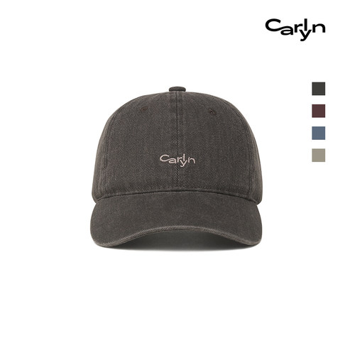Carlyn  TYPO LOGO WASHED CAP 26夏季新款刺绣弯檐棒球帽可调节