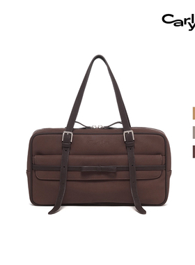 【虞书欣同款】Carlyn RIZZLE SUEDE韩国时尚通勤手提包波士顿绒