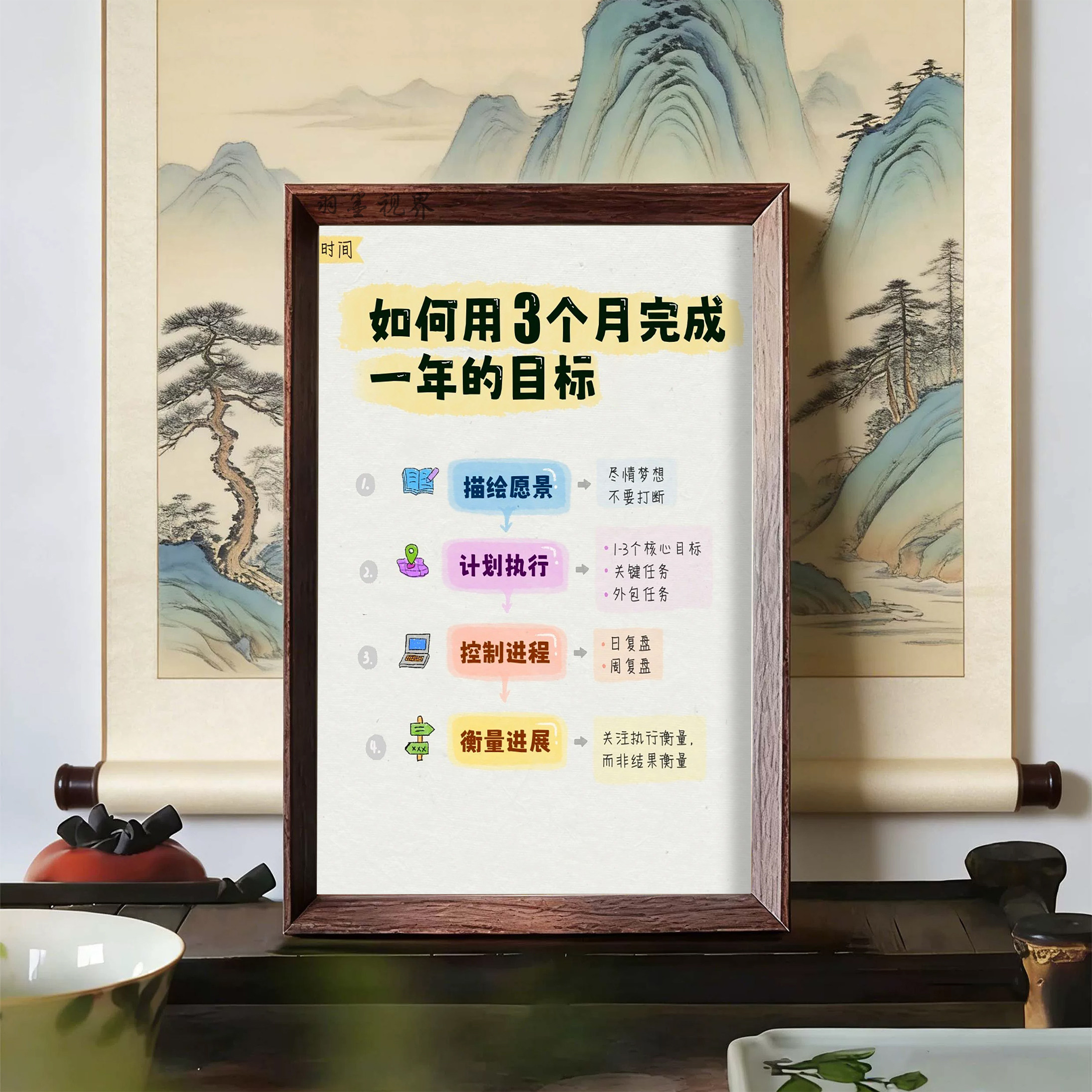 如何用3个月完成一年目标摆件