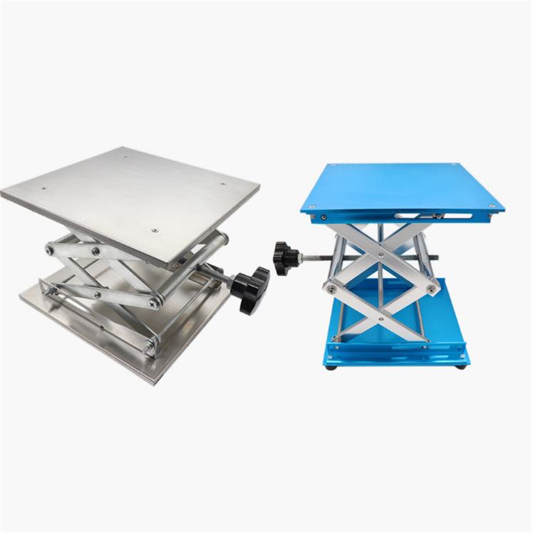 实验室不锈钢升降台300mm×300mm手动升降平台实验支架