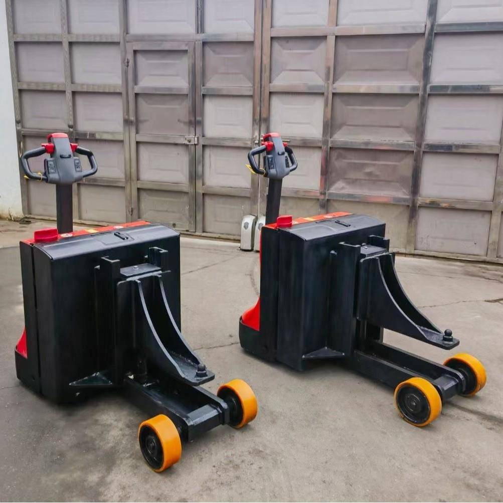 普尔夫A字架炮架电动牵引车印染厂纺织卷布车牵引头平板拖车非标