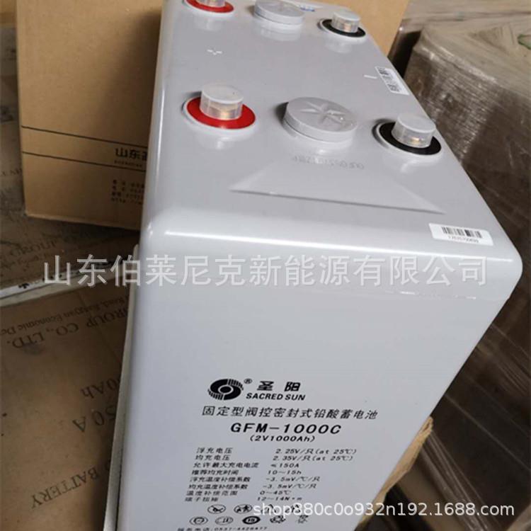 圣阳蓄电池GFMD-1000C2V1000AH铅酸免维护蓄电池太阳能2V500AH