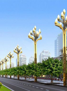 led玉兰灯中华灯广场公园景观路灯9火大型组合灯道路照明灯