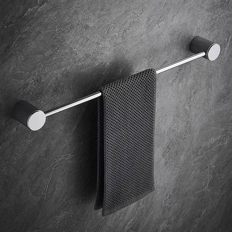 全铜花纹打孔挂壁式毛巾杆浴巾架加长单杆毛巾架五金挂件收纳单杆