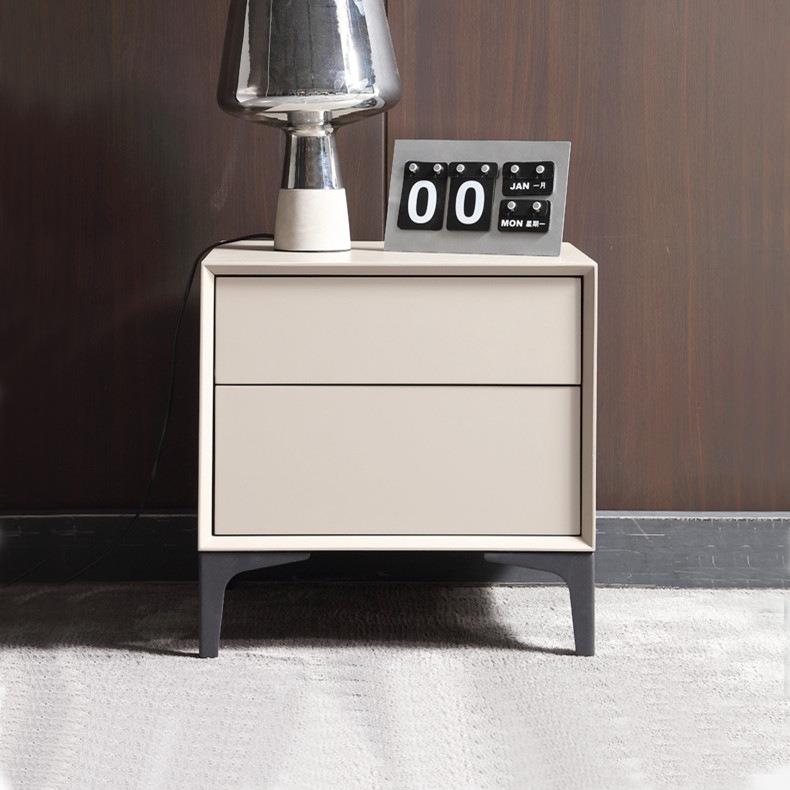 XK313柜卧室床边柜储物收纳柜意式实木极简床头柜现代北欧二斗柜