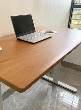 4I北美樱桃木纯实木电动升降桌电脑桌站立式办公儿童学习桌书桌定