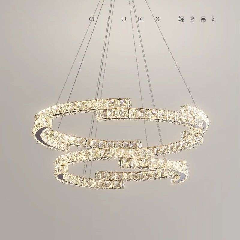 轻奢水晶吊灯现代简约客厅卧室餐厅灯饰2024年新款