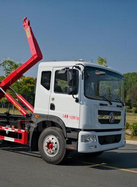 东风D9勾臂垃圾车12方桥车厢可卸式垃圾车3950mm轴距垃圾箱