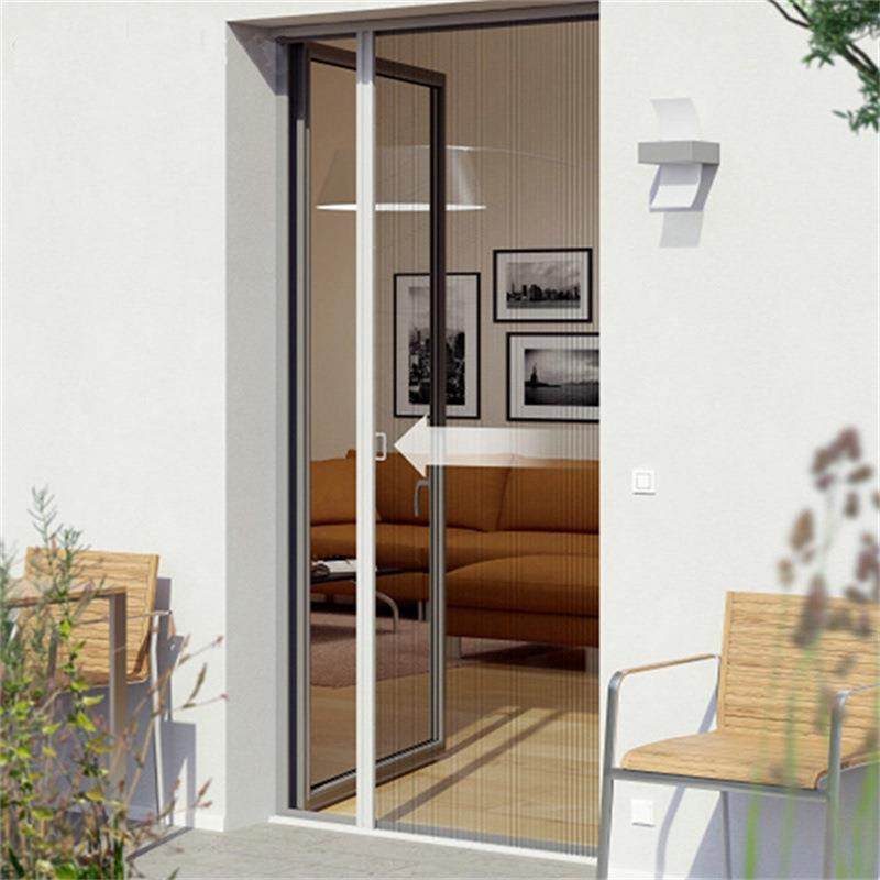 无轨折叠防蚊门ppe纱窗门家用塑钢隐形纱门伸缩推拉式防盗门