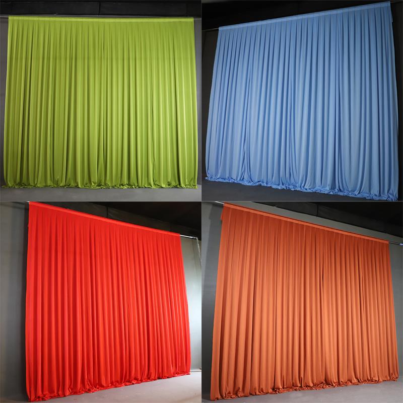 婚庆舞台背景纱幔加厚牛奶丝背景布幔韩式婚礼舞台幕布帷幔吊顶