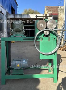 电动盘管机三轮五轮电动方管圆管不锈钢卷圆机金属钢管螺旋打圈机