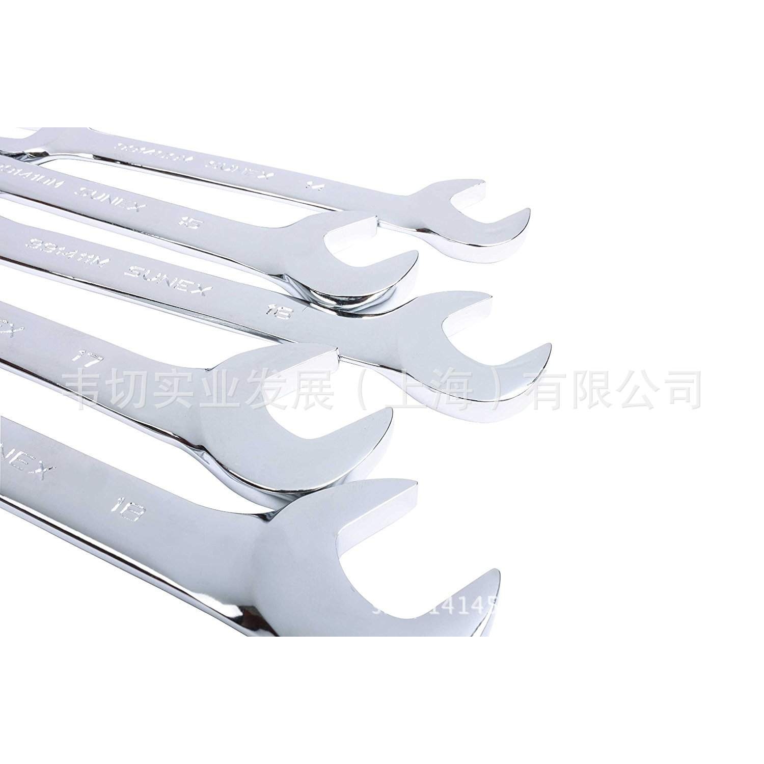 Sunex 14件套 公制斜口 开口扳手 6-19mm 9914M