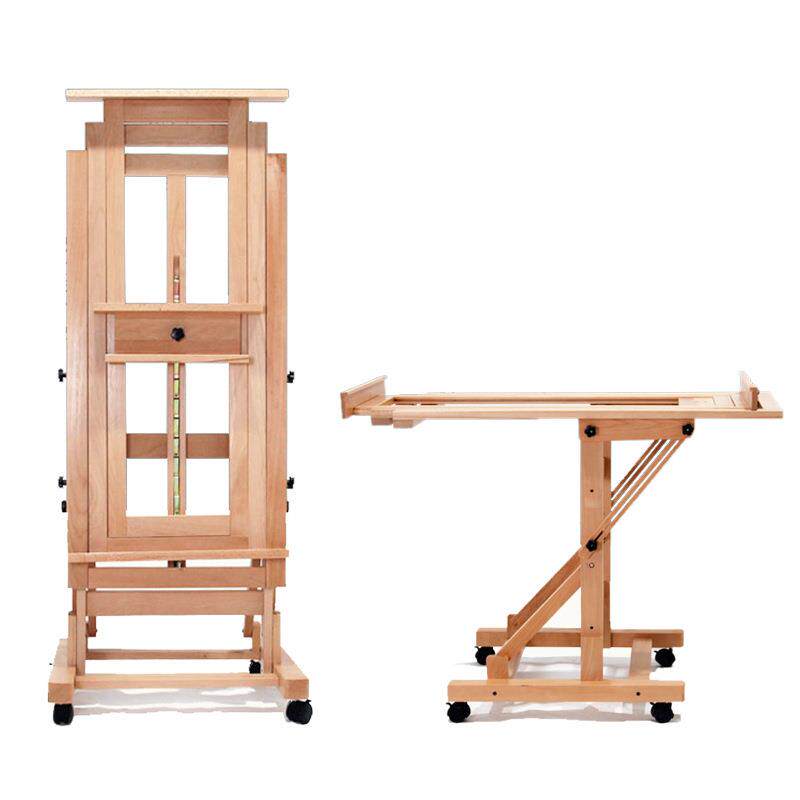 中盛画材DHJ-3平衡式国画油画两用升降山毛榉大型油画架