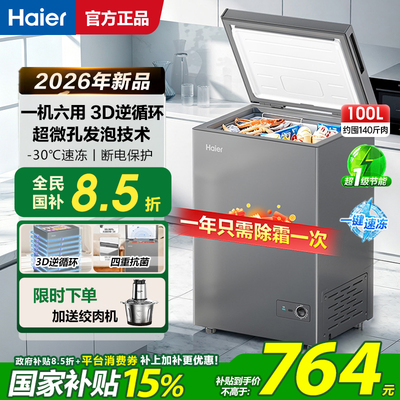 海尔冰柜100/142升PCM钢板一级