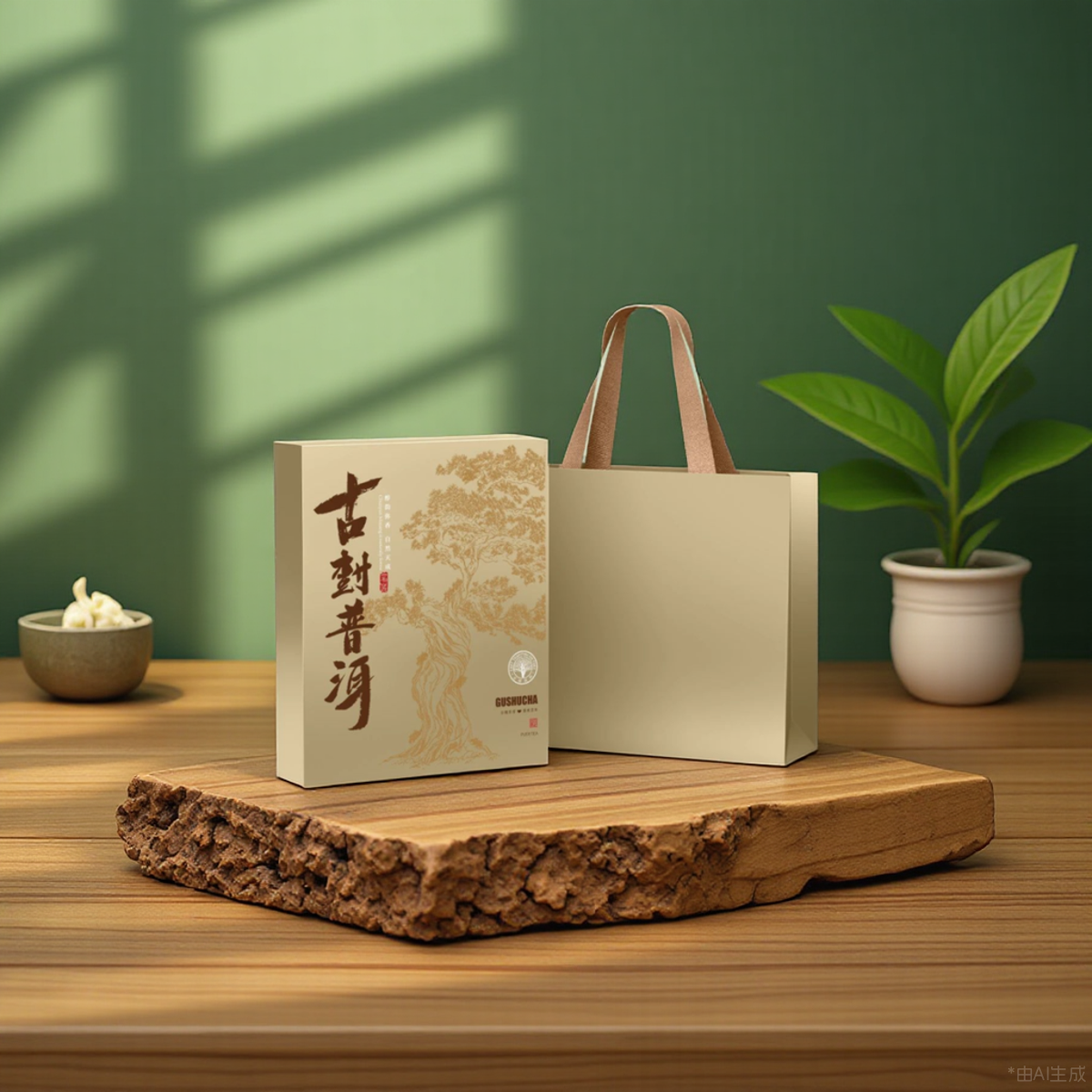 普洱茶礼盒高档简易折叠空勐海古树熟茶商务送礼茶叶中秋年货礼品