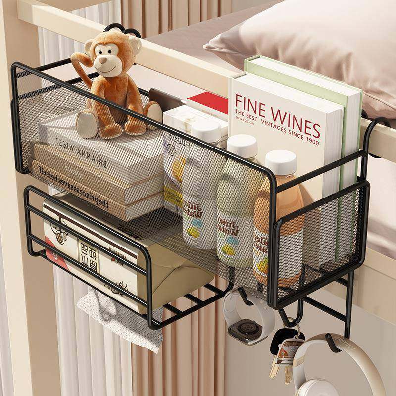 床头置物架宿舍床边挂篮免打孔大学生上铺神器零食寝室悬挂收纳篮,收纳整理,书桌收纳置物架,淘宝优惠券,粉丝福利购,淘宝优惠卷