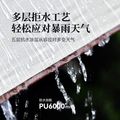 户外遮阳棚便携野餐帐篷露营黑胶野营天幕凉棚防雨涂层幕布