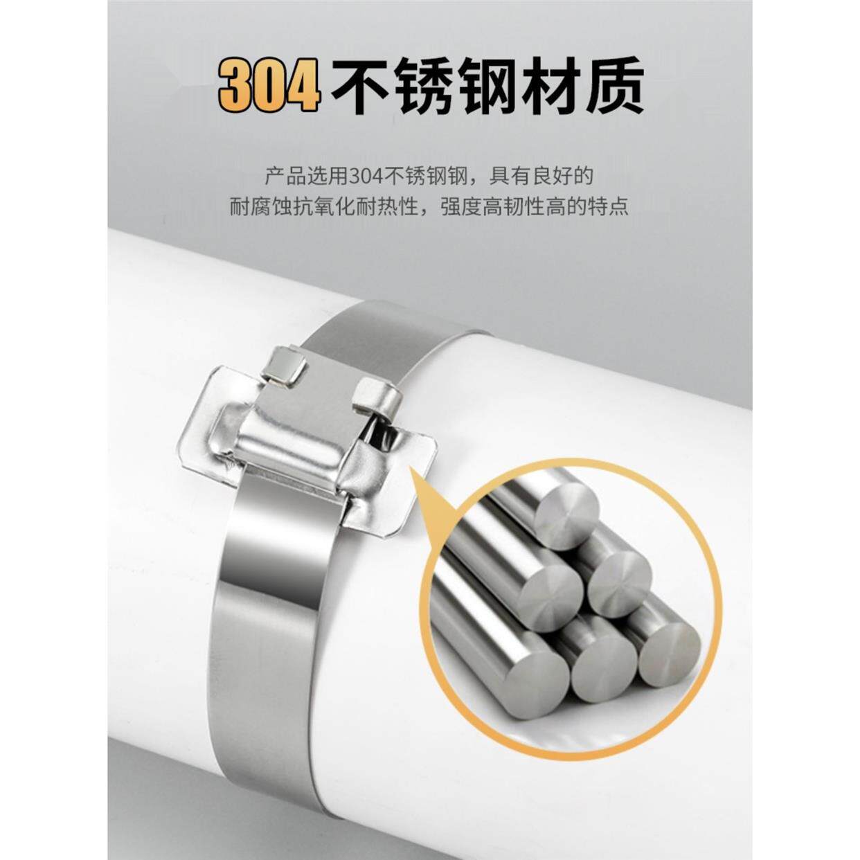 304不锈钢扎带扣钉卡扣牙型螺丝型打包扣固定抱箍金属活扎扣卡扣
