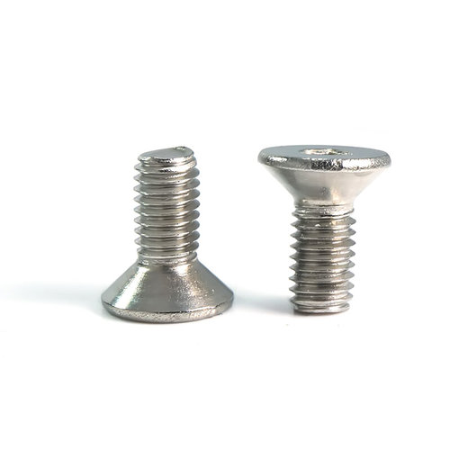 。304不锈钢机牙内六角螺丝沉头螺栓平头机丝螺钉平机螺丝M4*6-60