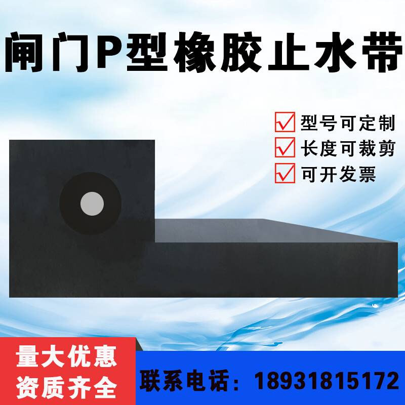 水利钢铁闸门p型橡胶止水带方型方p头p2型大型水电站水库止水橡胶