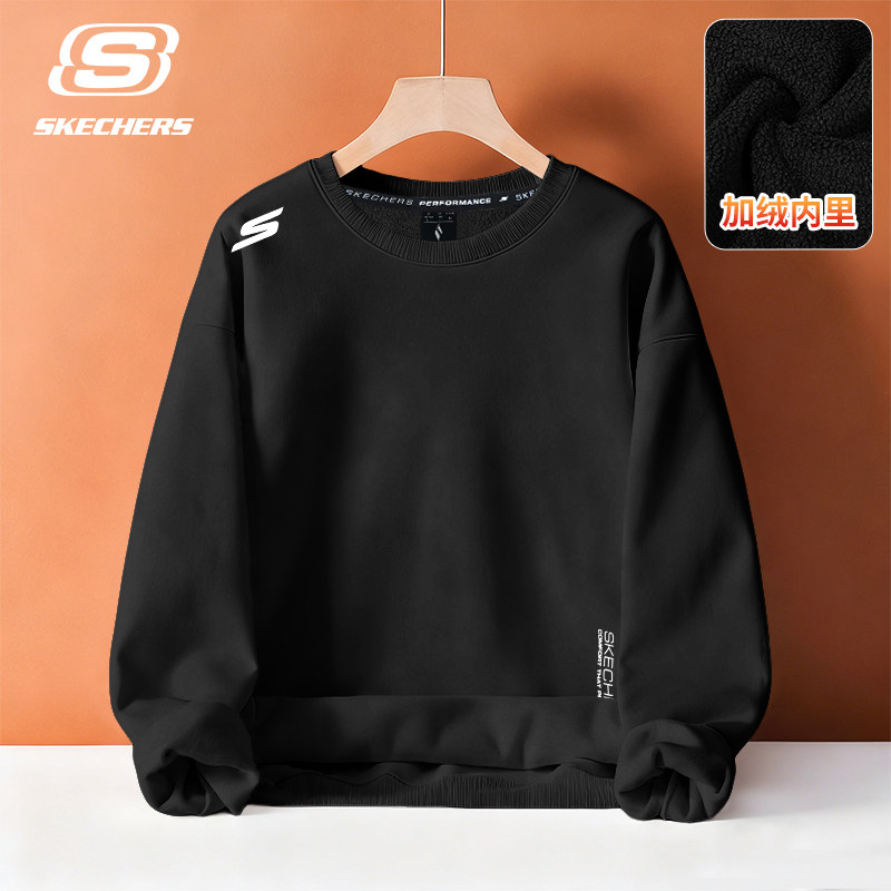 斯凯奇圆领卫衣男生运动针织休闲