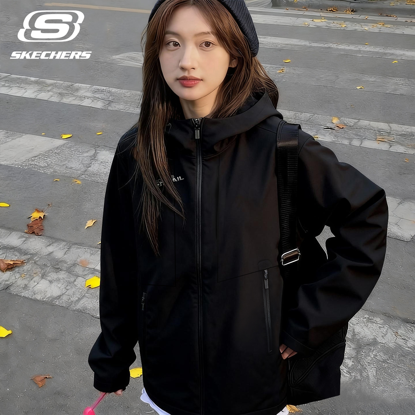 斯凯奇运动外套女连帽百搭女装