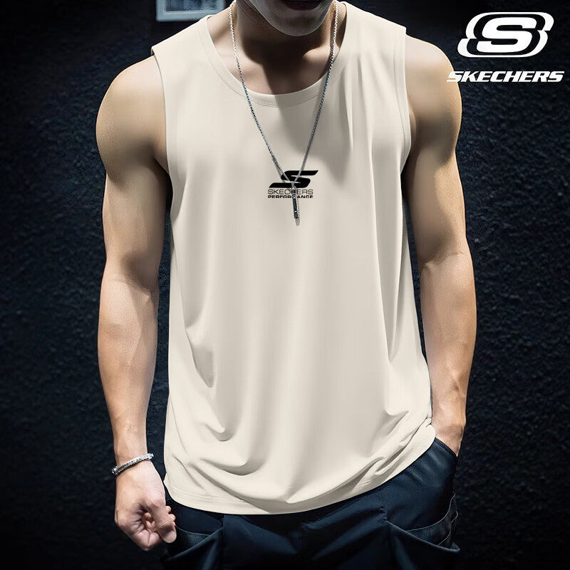 斯凯奇速干背心男t恤2026夏季新款透气坎肩跑步运动健身大码无袖