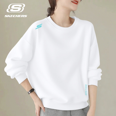 斯凯奇套头衫女韩版加绒运动卫衣