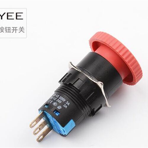 上海天逸16mm急停按钮开关LA42(B)J-11/22自锁按钮紧急停止TAYEE